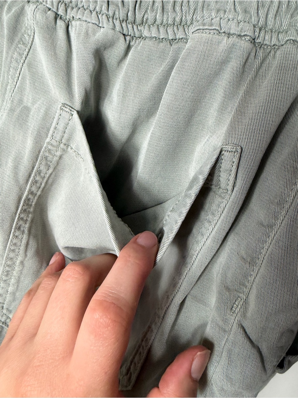 Marine Layer Mid Rise Faded Olive Green Straight Leg Womens Pants Size XL - Picture 6 of 10